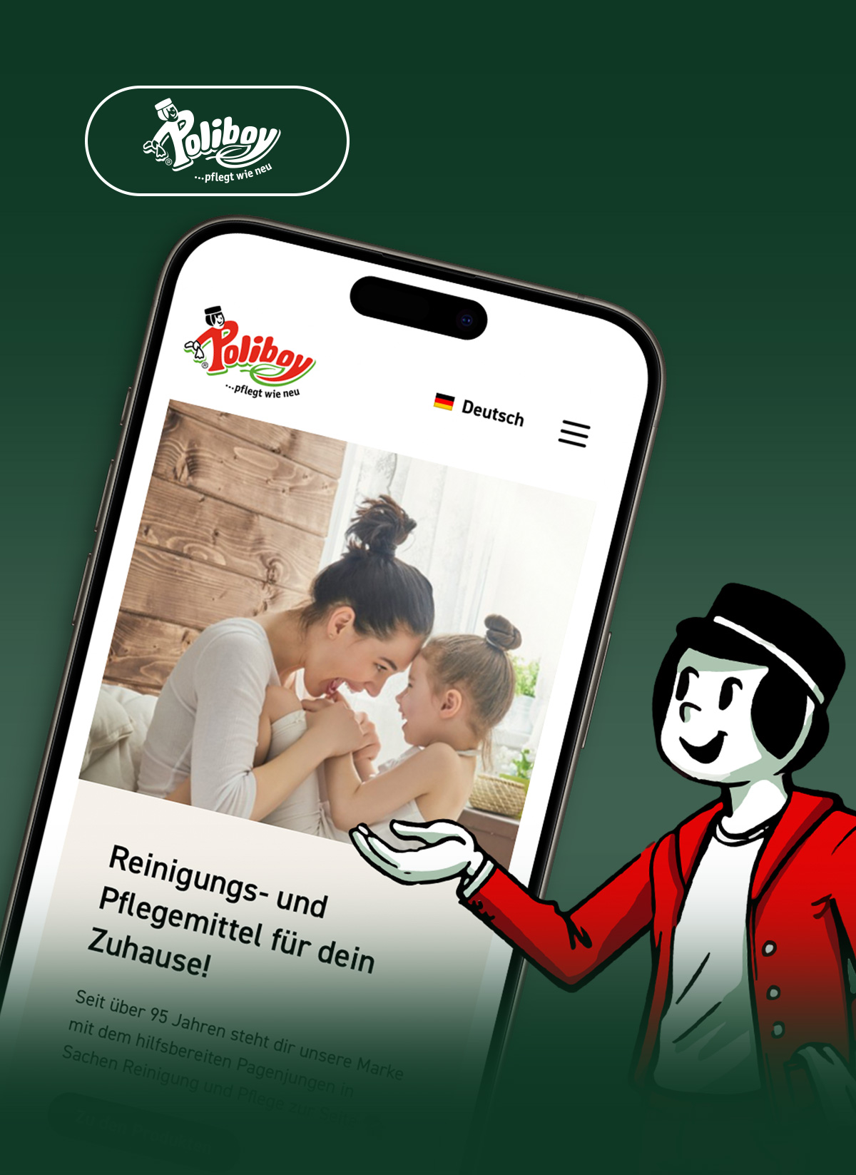 Screenshot Website poliboy.de (mobile device) Hover Bild