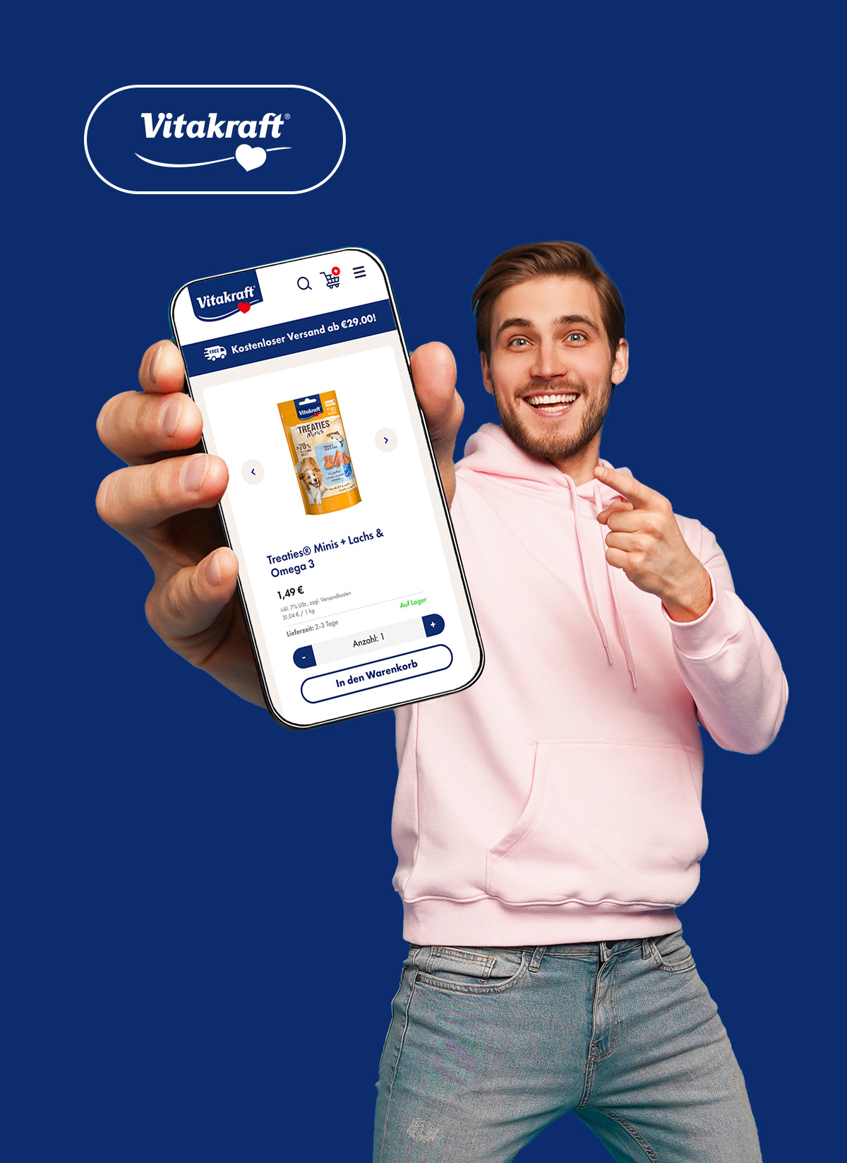 Screenshot Onlineshop shop.vitakraft.de (mobile device)