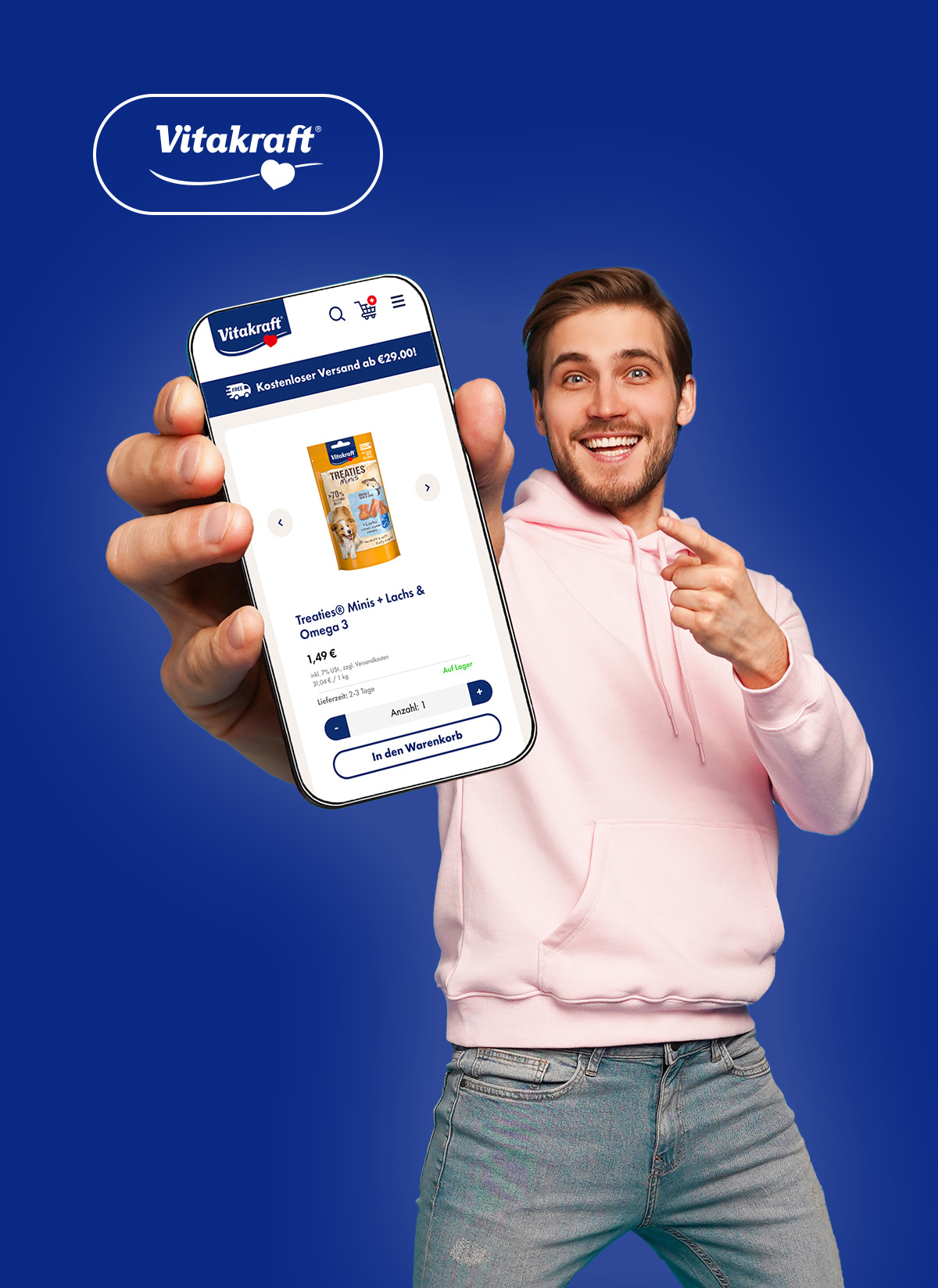 Screenshot Onlineshop shop.vitakraft.de (mobile device)